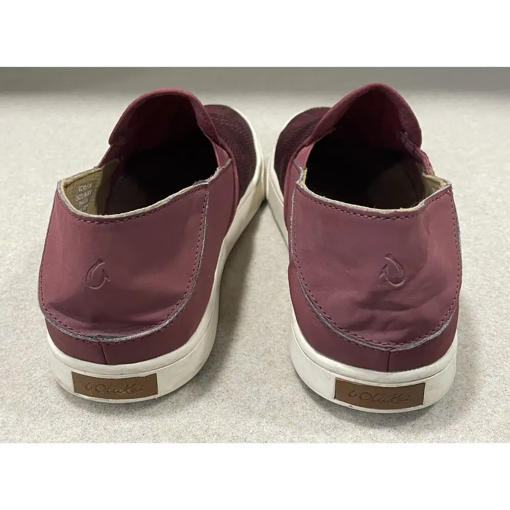 OLUKAI PEHUEA Slip On Comfort Shoes 20271 Women’s Size 10 Maroon -Casual Wear